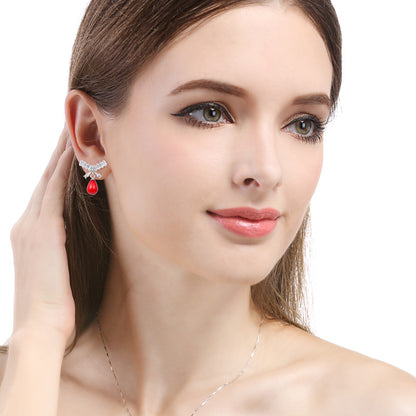 Womens Shiny Stud Earrings