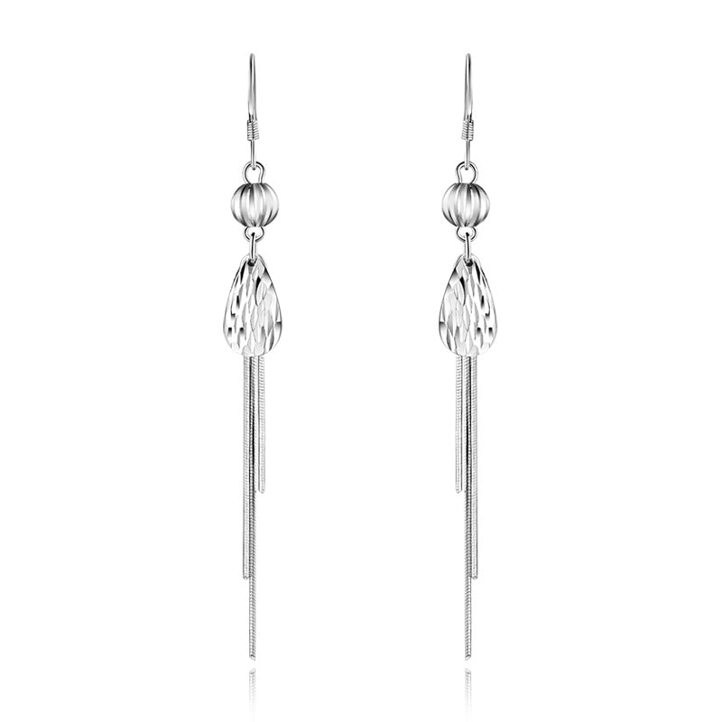 Ear threader earrings sterling silver