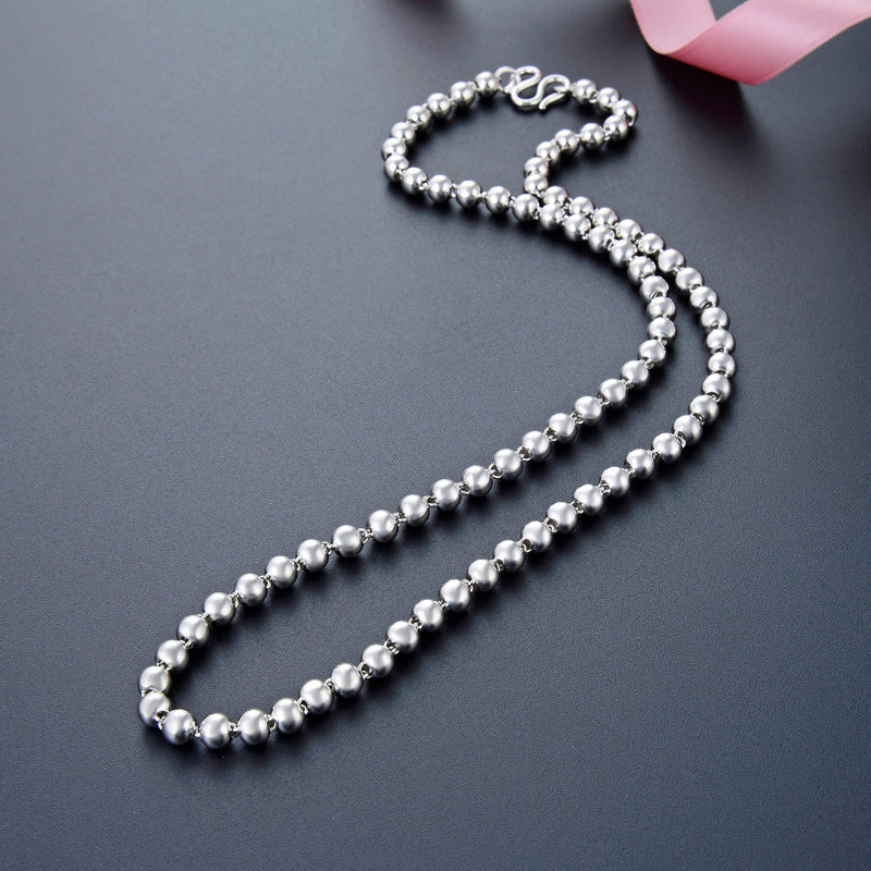 How much should a silver chain beaded mean