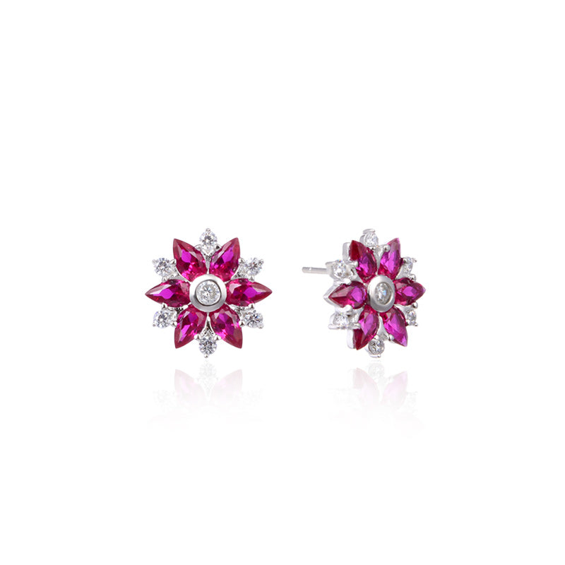 Fancy crystal stud earrings