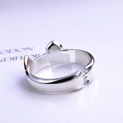 Simple silver ring design for girl