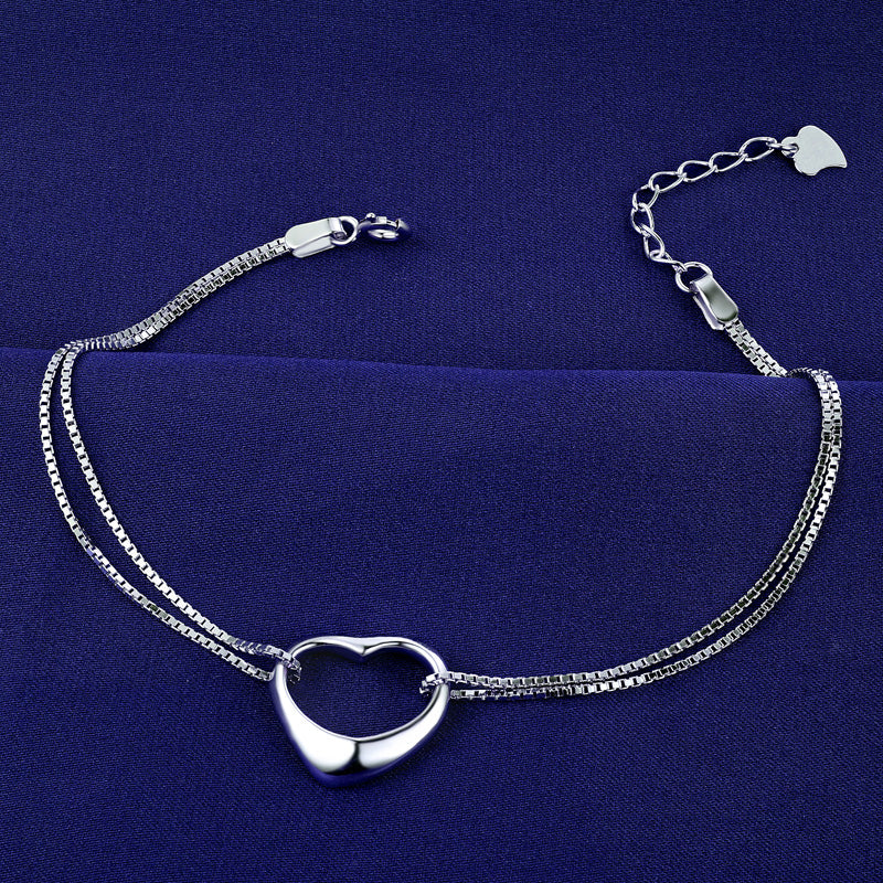 Simply silver heart bracelet