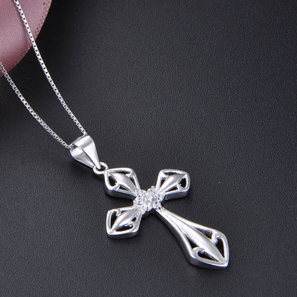 High quality silver cross necklace