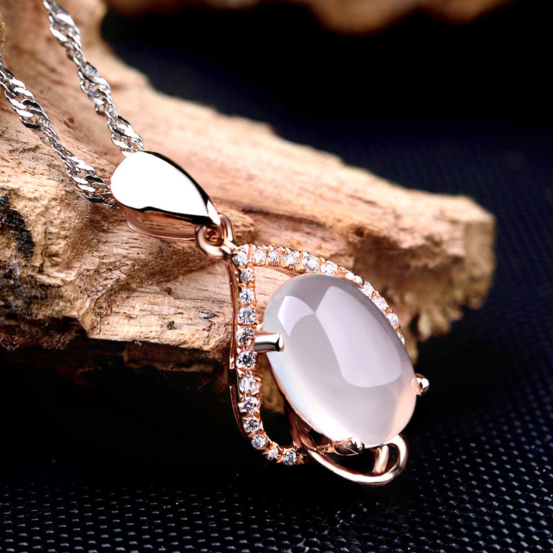 Fantastic rose gold necklace womens