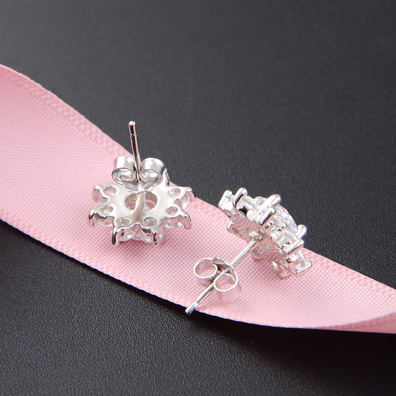 Wedding earrings for brides sterling silver