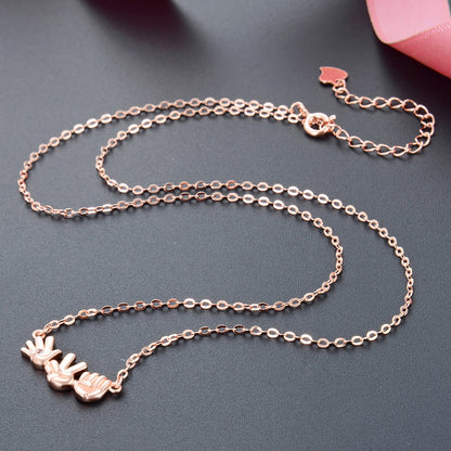 Chic rose gold necklace womens