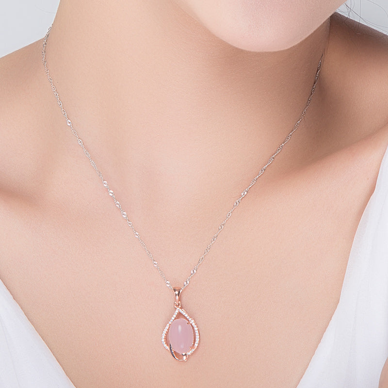 Fantastic rose gold necklace womens