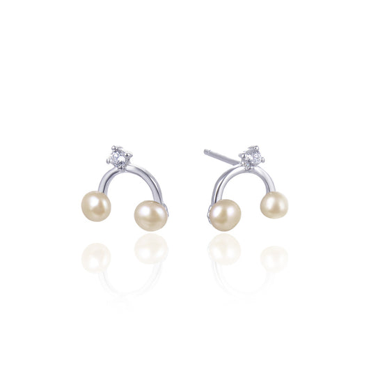 Costly stud pearl earrings real