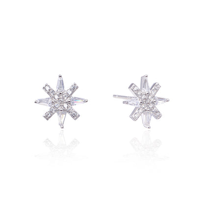 Delicate silver stud earrings