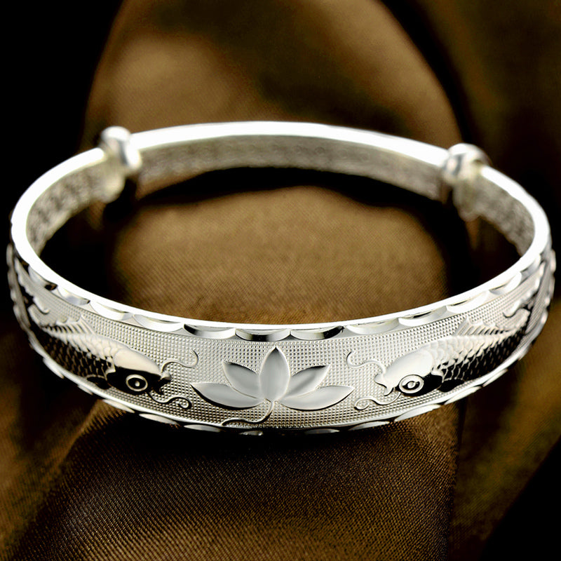 Delicate silver bangle bracelets