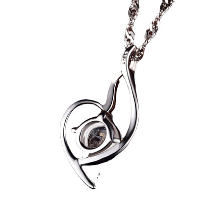 Designer small silver heart necklace