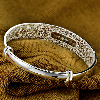 Delicate silver bangle bracelets