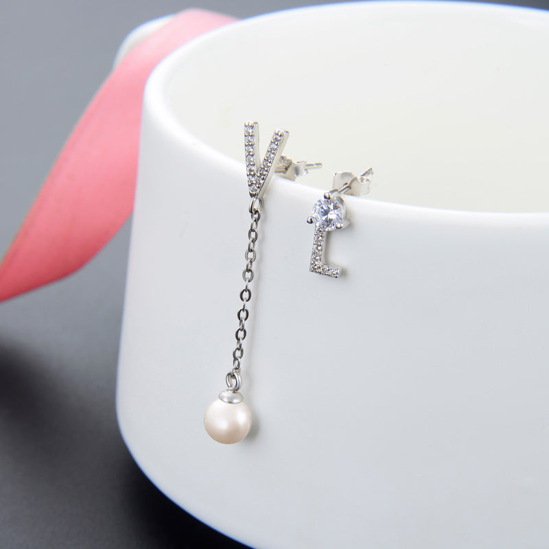 Delicate pearl earrings jewelry set