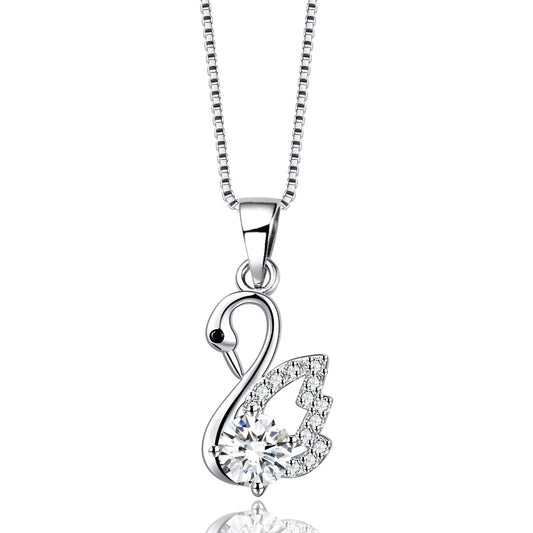 Delicate silver swan necklace price