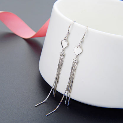 Dainty dangle earrings silver