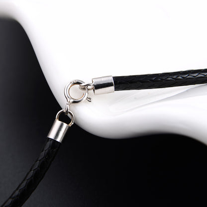 Leather cord jewelry crimp clasps