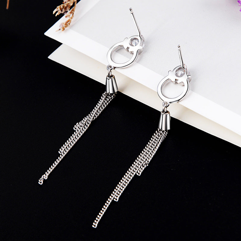 Ear threader earrings for jewelry making