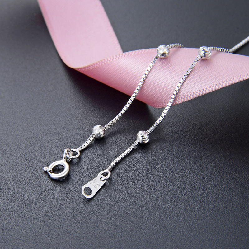 Thin silver chain necklace for pendant