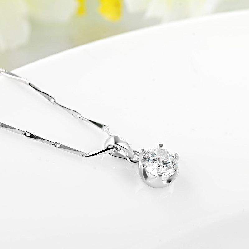 Simple silver necklace for women dainty