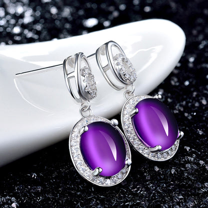 Fancy gem drop earrings cheap