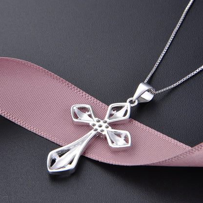 High quality silver cross necklace