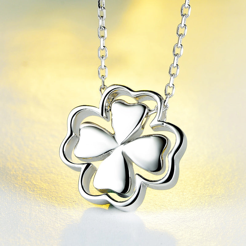 Delicate silver flower necklaces