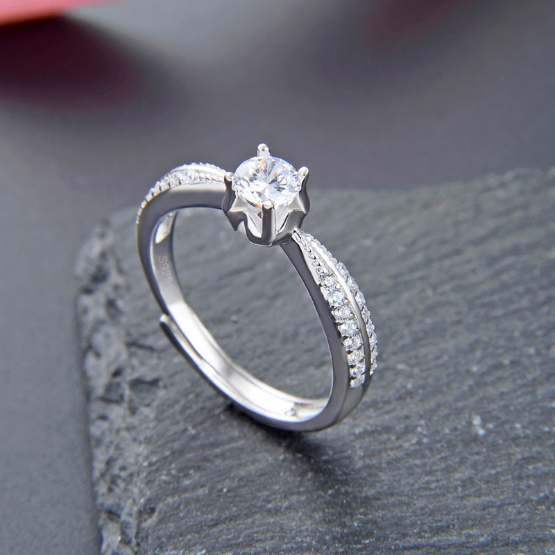 How much is a silver diamond ring worth