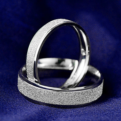 Plain silver band wedding rings