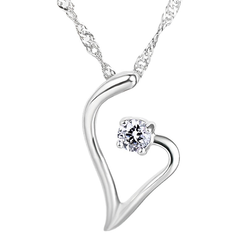 Silver heart necklace for girls' confirmation and Communion