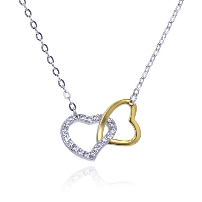 Delicate silver heart necklace