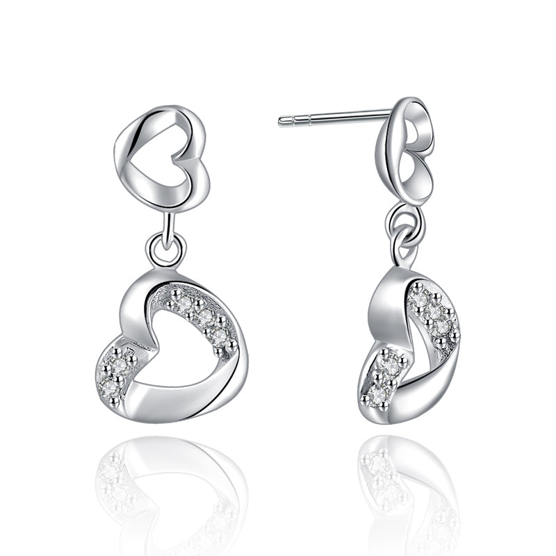 Delicate drop earrings silver