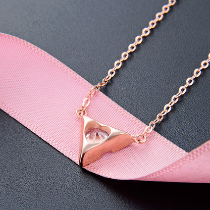 Classy rose gold necklace womens
