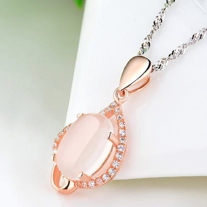 Fantastic rose gold necklace womens