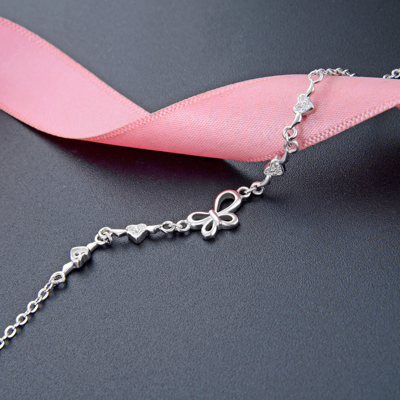 High end silver chain bracelet