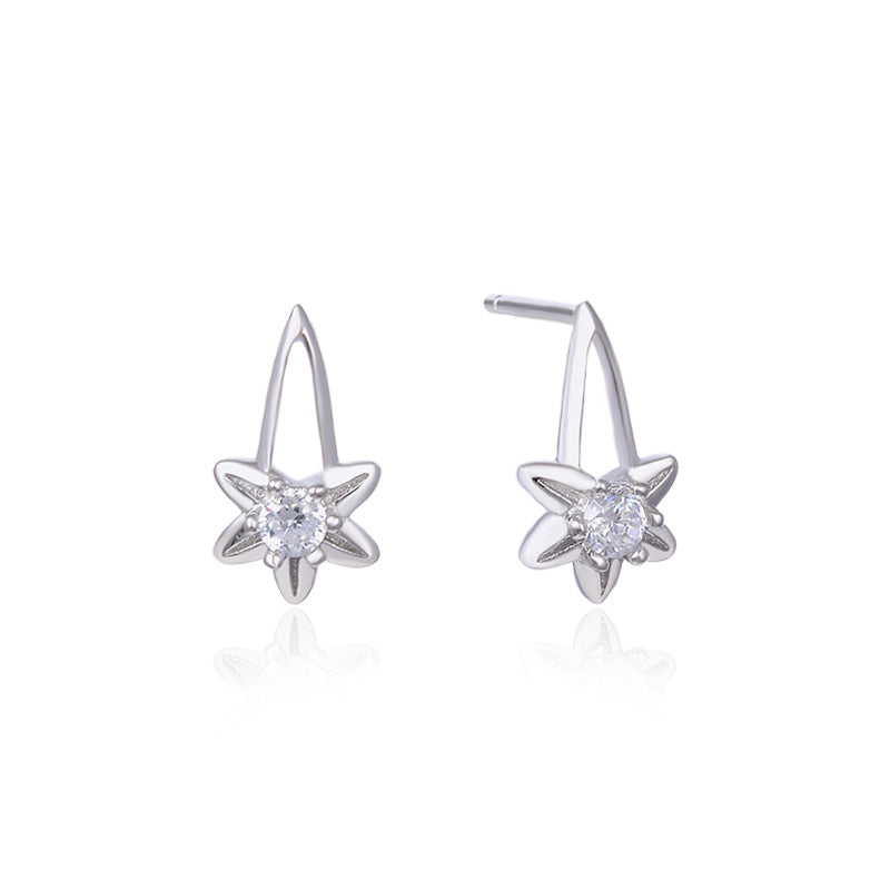 Dainty silver stud earrings