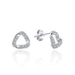 Silver sparkle stud earrings