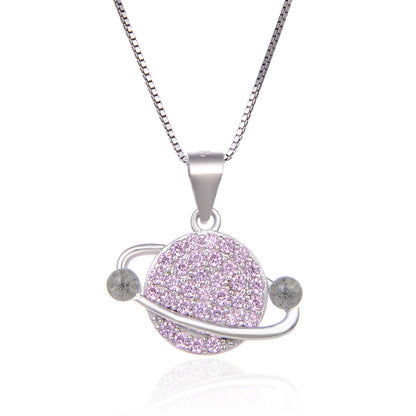 Glittering silver pendant jewelry sterling