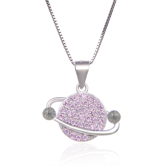 Glittering silver pendant jewelry sterling