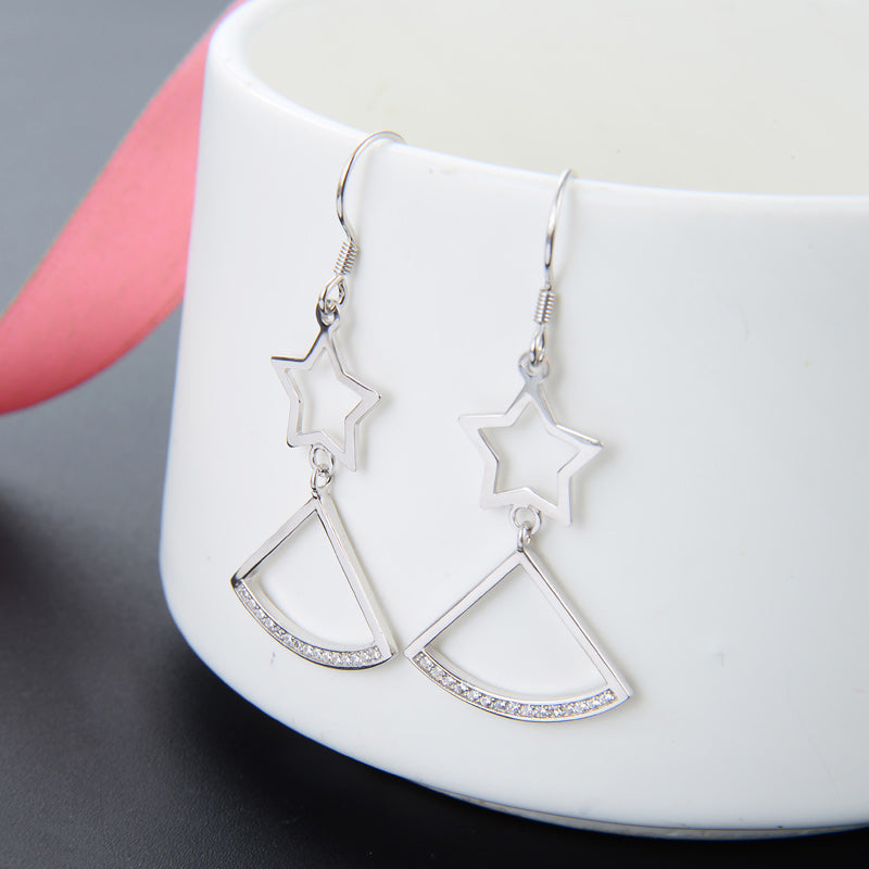 Simple fish hook earrings silver