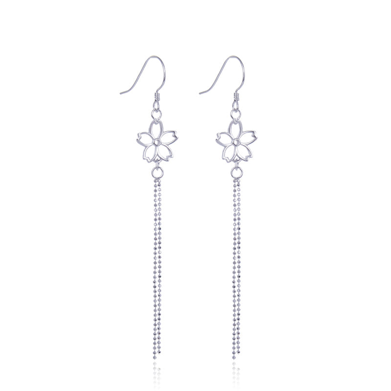 Fish hook silver earrings