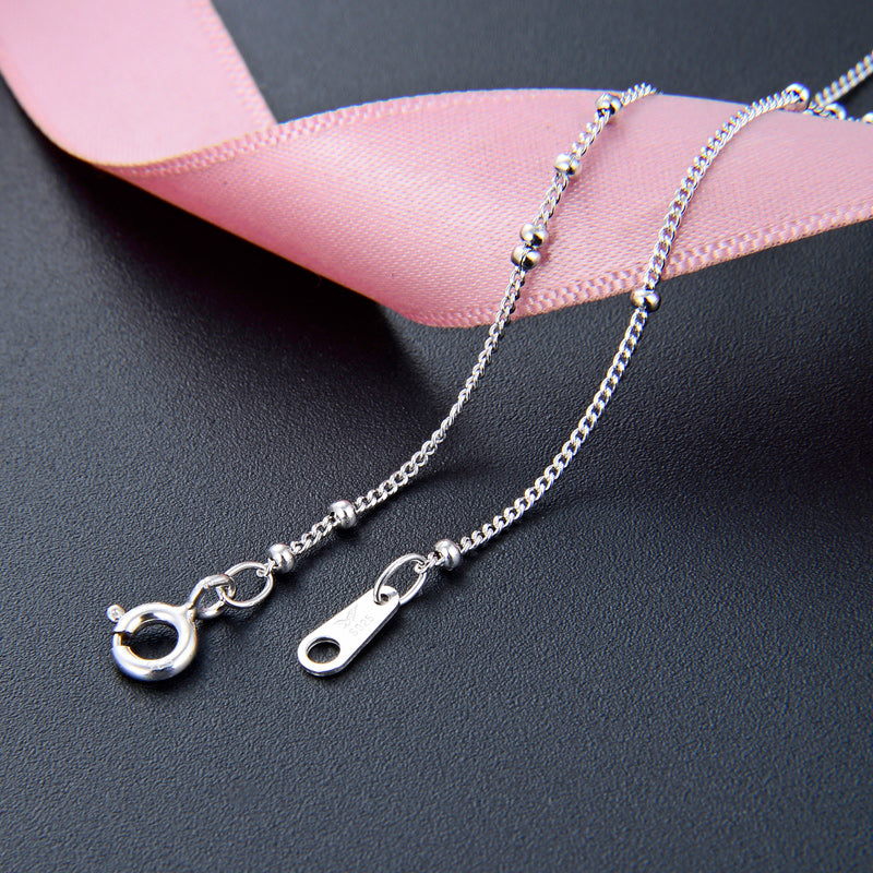 Thin silver chain necklace womens