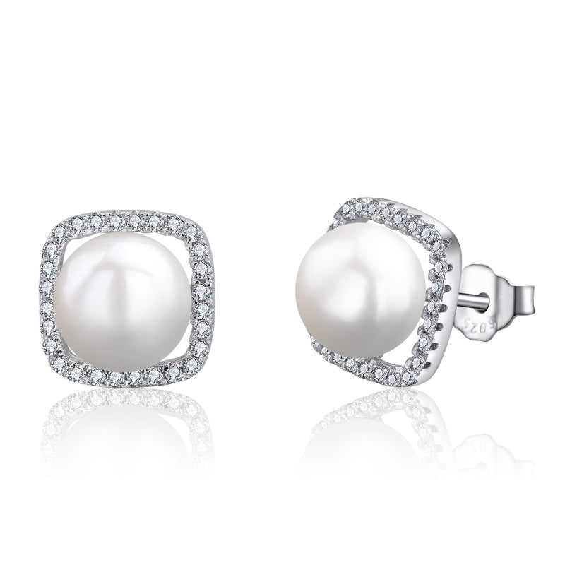 Elegant pearl earrings jewelry