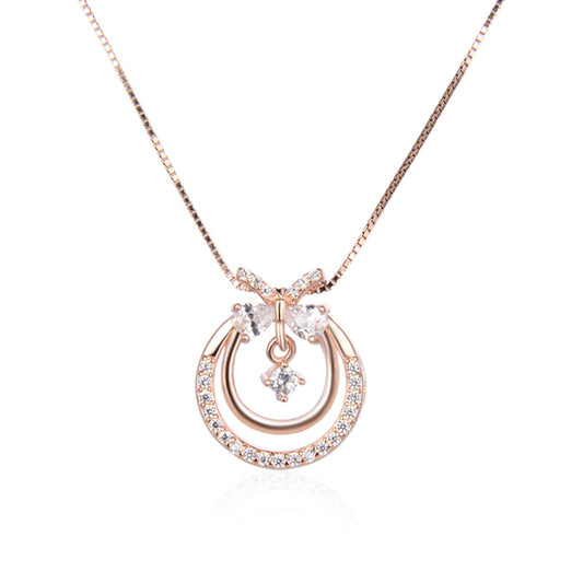 Glittering rose gold necklace price