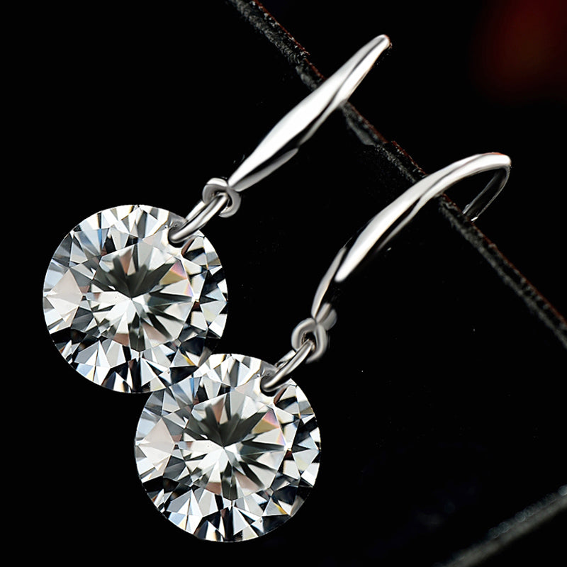 Delicate diamond drop earrings
