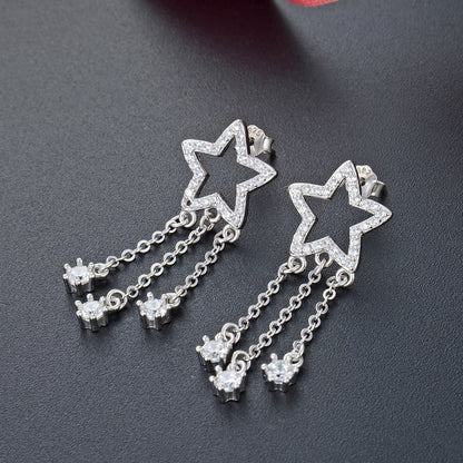 Shiny dangle earrings