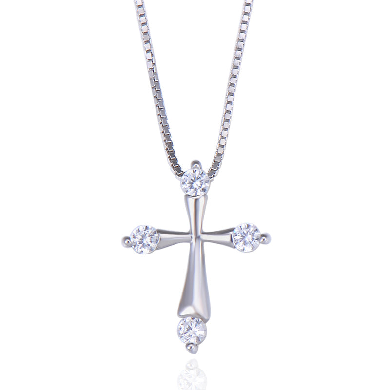 Delicate cross charm necklace