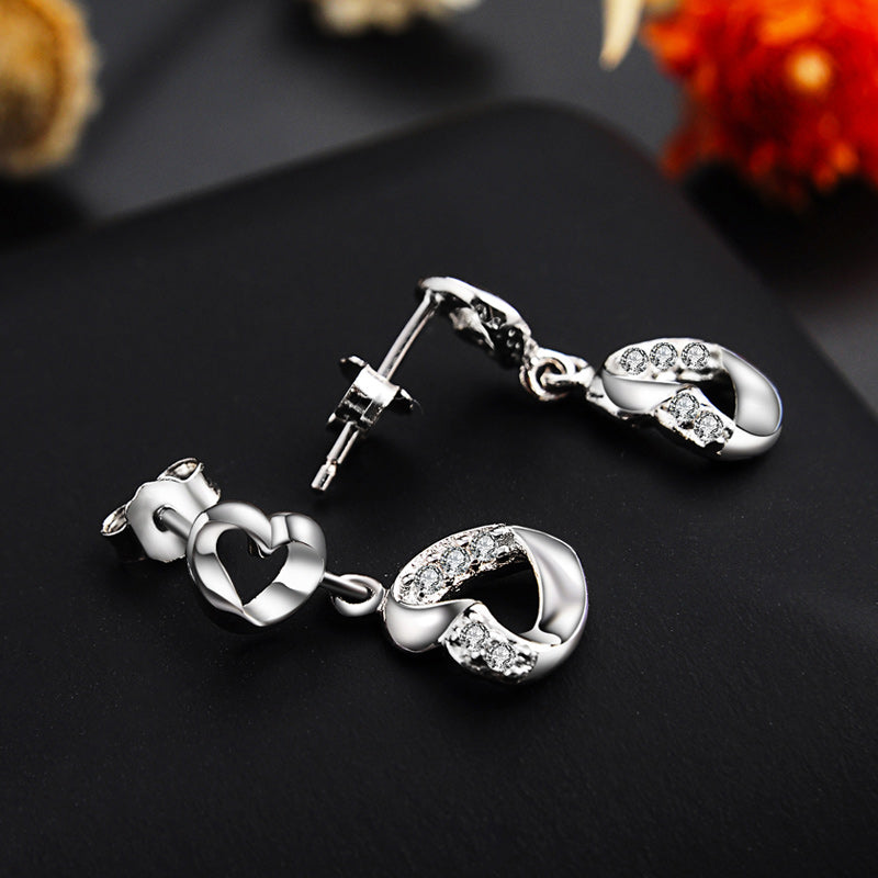 Delicate drop earrings silver