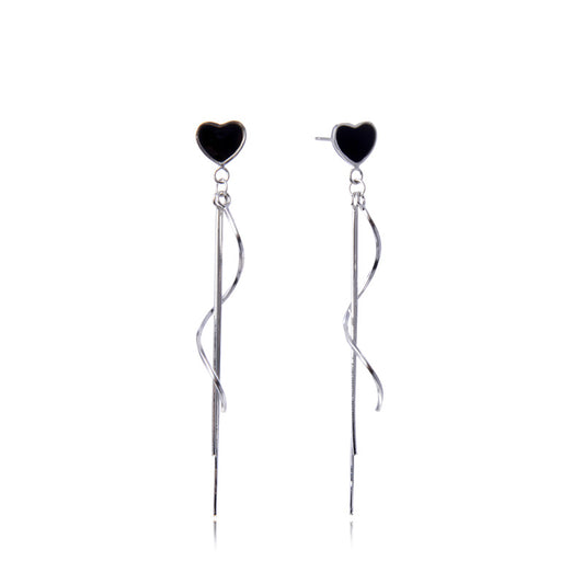 Delicate stud threaded earrings