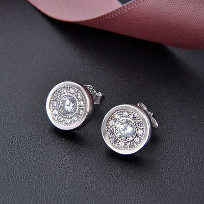 Simple stud earrings silver