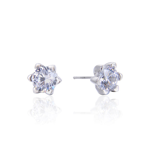 Delicate diamond stud earrings